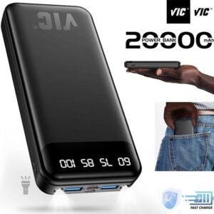 VIC ♛20000mAh Banques d’alimentation Power Bank Chargeur Batterie Portative Ultra-légère