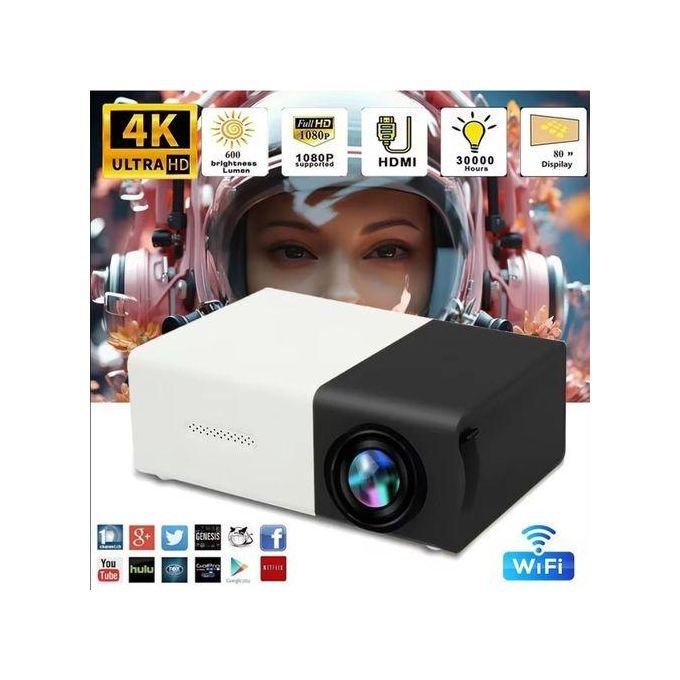YG300-Projecteur HD Intelligent Pour Home Cinéma, Portable, Mini, Projection De Téléphone Portable, Extérieur, 1080