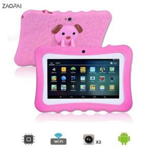 ZAOPAI Rose Tablette Pour Enfants, Tablette Android 7 Pouces Avec WiFi, 1 Go + 8 Go