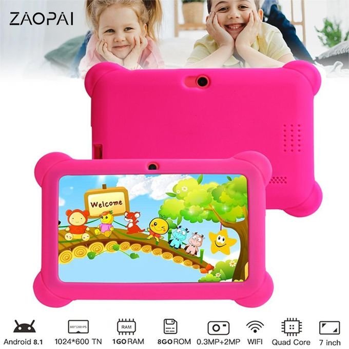 ZAOPAI Tablette Pour Enfant 7 Pouces - 1G + 8G - Rose
